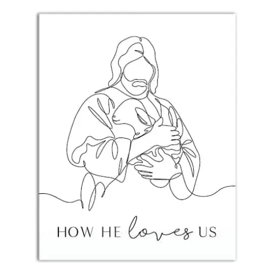 How He Loves Us 2 16" x 20" Canvas Wall Art {1}