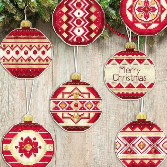 Crystal Art Christmas Tree Toy Plastic Canvas Counted Cross Stitch Kit Set Of Pictures Merry Christmas {7}