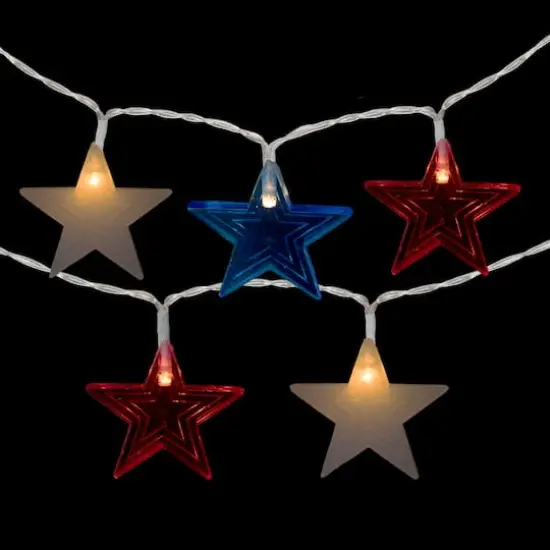 20ct. Patriotic Americana Star LED String Lights {4}