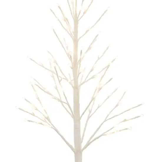 4ft. Glittery White LED Twig Tree {4}