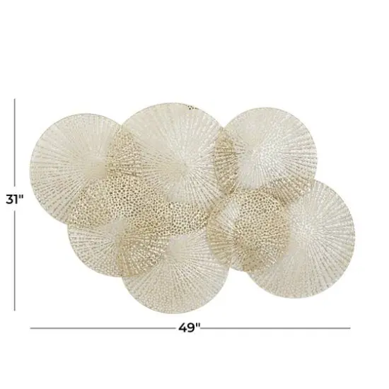 Gold Metal Contemporary Wall Decor, 31" x 49" x 2" {6}