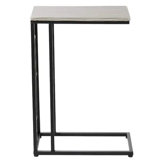 10" Black Contemporary Compact Accent Table {3}