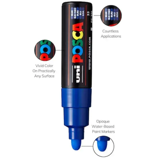 uni&reg; POSCA&reg; PC-7M Bullet Marker Blue {5}
