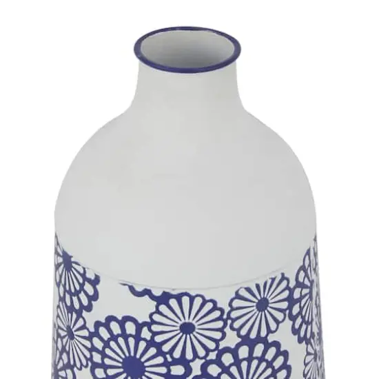 White Iron French Country Vase, 16" x 8" x 8" {5}