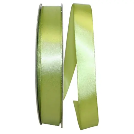 JAM Paper 7/8" x 100yd. Satin Single Face Ribbon Green Grass {1}