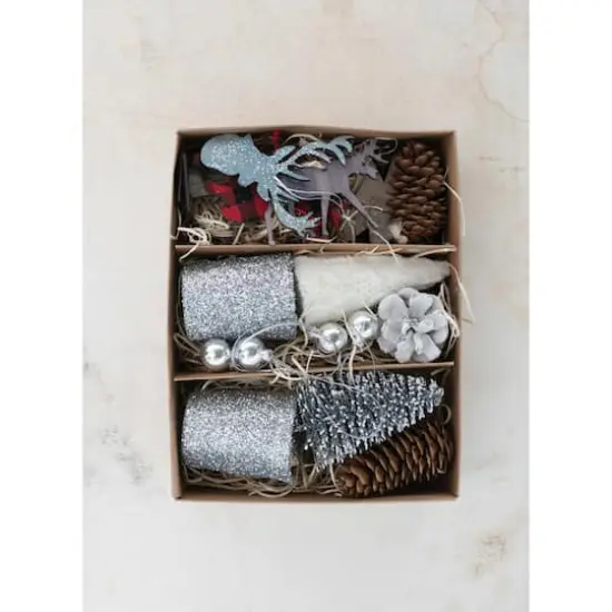 Hello Honey&reg; 17 Piece Glittery Silver Candles & Woodland Icons Candle Garden Kit {3}