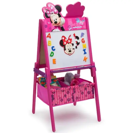 Disney&reg; Minnie Mouse Wooden Double Sided Easel with Storage {5}