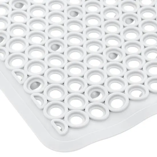 Bath Bliss Self-Draining Bath Mat White {5}