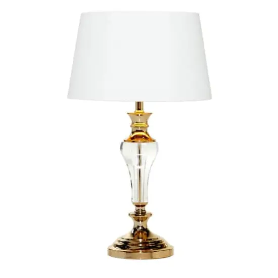 Gold Glass Glam Table Lamp, 27" x 15" x 15" {1}