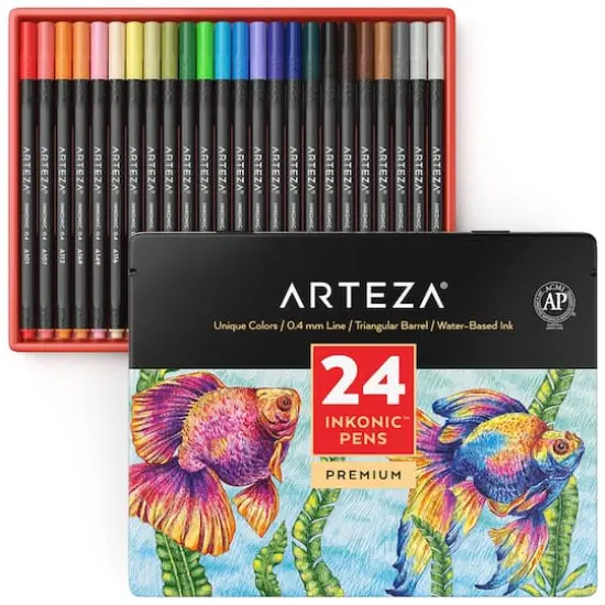 Arteza&reg; Inkonic&reg; 24 Fineliner Pen Set {1}