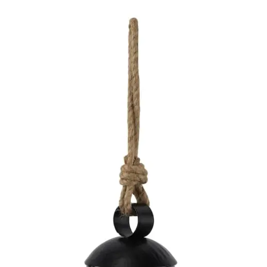 Black Metal Bohemian Decorative Cow Bell, Set of 3" 13", 8", 7" {5}