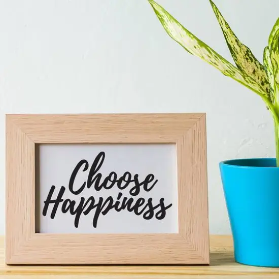 Leisure Arts&reg; Vinyl Choose Happiness Black Wall Decal {3}