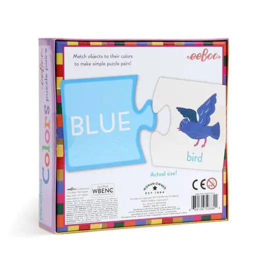 eeBoo Preschool Colors 12 Puzzle Pairs {5}