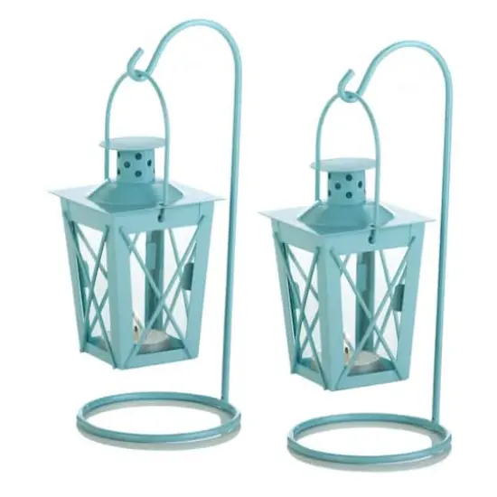 9'' Baby Blue Hanging Railroad Lantern, 2ct.  {3}