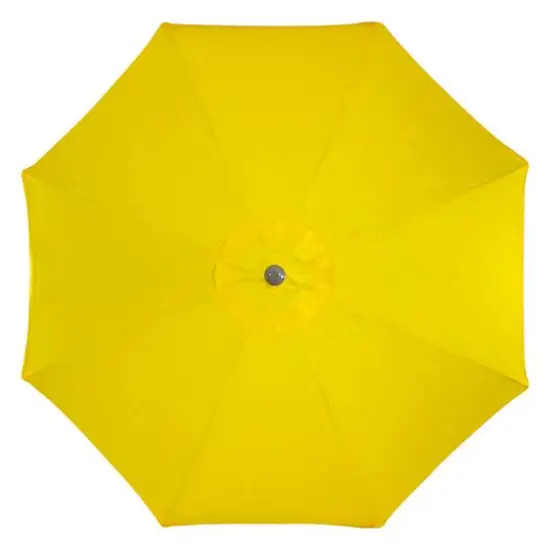 9ft. Outdoor Patio Market Umbrella with Hand Crank & Tilt Yellow/Brown {5}