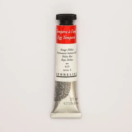 Sennelier Egg Tempera Tube, 21mL Permanent Intense Red S4 {1}