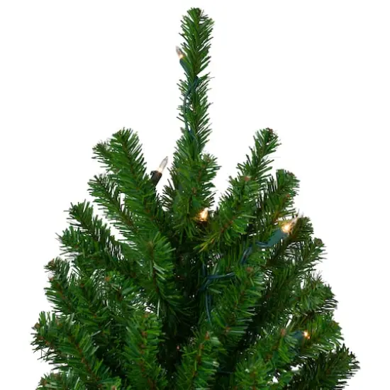 4ft., 5ft., & 6ft. Pre-Lit Slim Alpine Artificial Christmas Tree Set, Clear Lights {5}