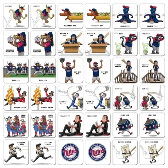 Major League Baseball Licensed Memory Match Game Minnesota Twins {4}