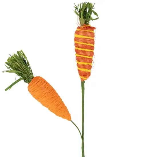 23.75" Striped Carrots Artificial Easter Spray {7}