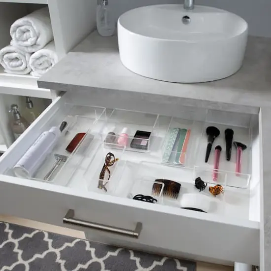 Simplify Medium Narrow Clear Drawer Organizer {5}
