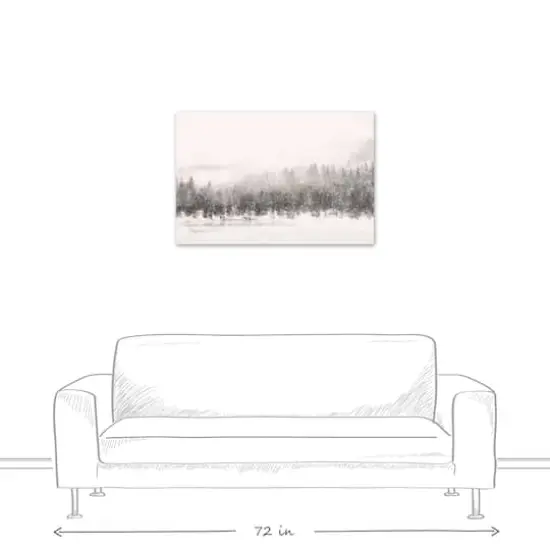 Calm Snowy Trees 36x24 Canvas Wall Art {6}