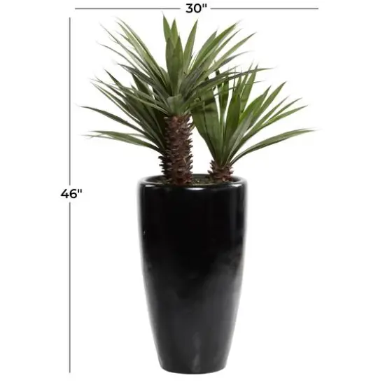 46" Black Contemporary Floral & Botanical Artificial Foliage {7}