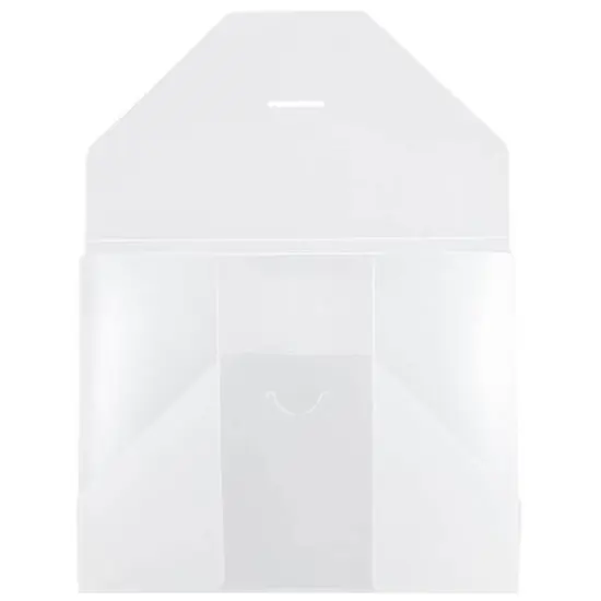JAM Paper 7" x 9.25" Clear Frost Tuck Flap Closure Plastic Envelope {3}