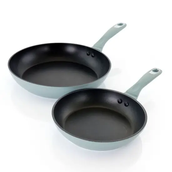 Oster Lynhurst 2-Piece Blue Aluminum Nonstick Frying Pan Set {3}