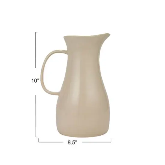 Hello Honey&reg; 2qt. White & Blue Lobster Print Stoneware Pitcher {4}