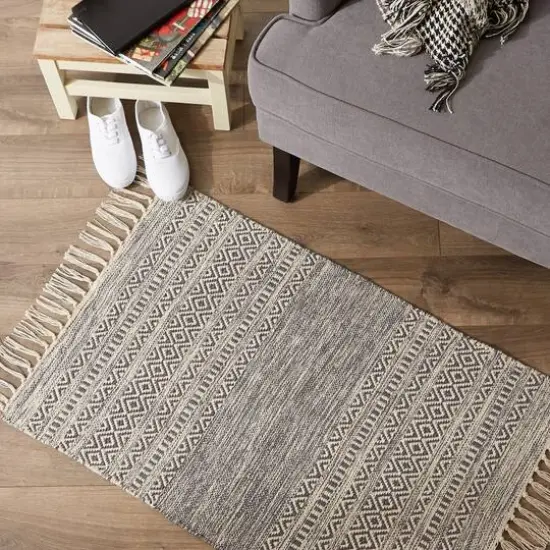DII&reg; Gray Textured Dobby Hand-Loomed Rug, 2ft. x 3ft. {7}