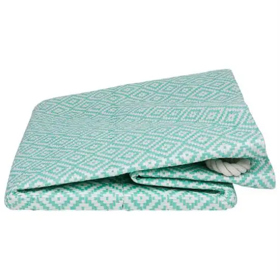 DII&reg; Large Geo Diamond Rectangle Paper Bin Aqua {6}