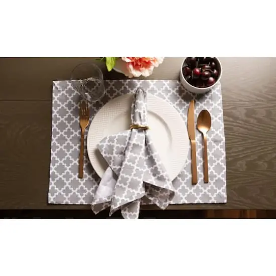 DII&reg; Gray Lattice Placemat Set, 6ct. {4}