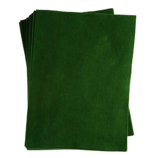 John Bead9" x 12" Acrylic Craft Felt Sheets, 25ct. Green {1}