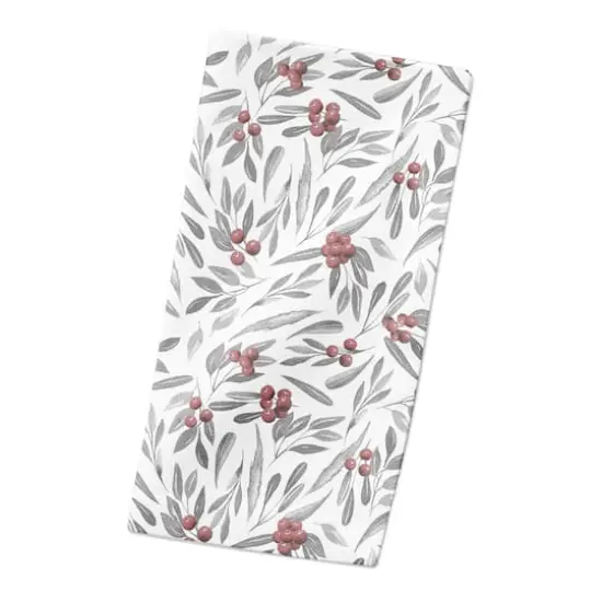 Holly And Leaves 10x10 Cotton Twill Napkin {3}