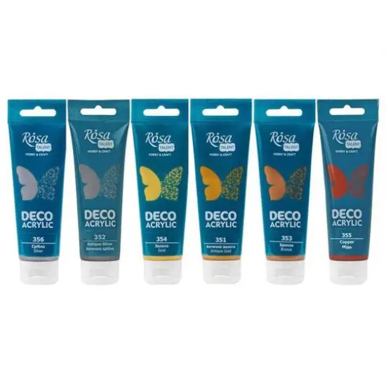 Rosa Talent Metallic Deco Acrylic Paint, 75mL 356 Silver {3}