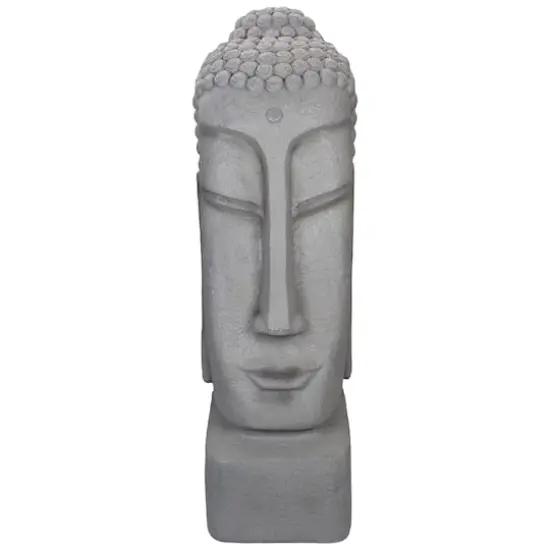 23.25" Large Buddha Head Outdoor Garden Statue {1}