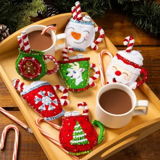 Bucilla&reg; Cozy Christmas Felt Ornament Kit {4}