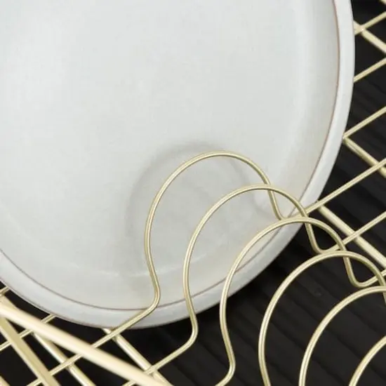 Kitchen Details 18.5" Geode Dish Rack Satin Gold {10}