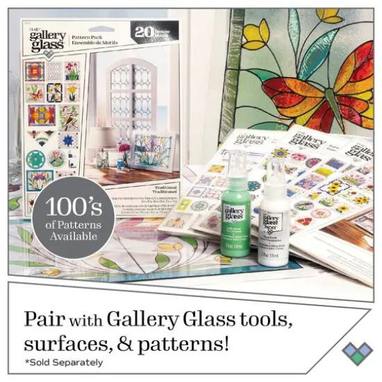 Plaid® Gallery Glass® Pastels Stained Glass Painting Kit {11}