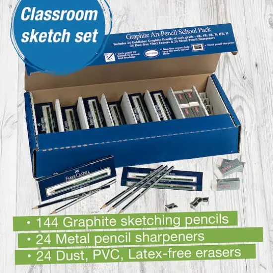 Faber-Castell Graphite Art Pencil School Pack Set {3}