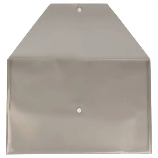 JAM Paper 9.75" x 14.5" Plastic Snap Closure Envelopes, 12ct. Smoke Gray {4}