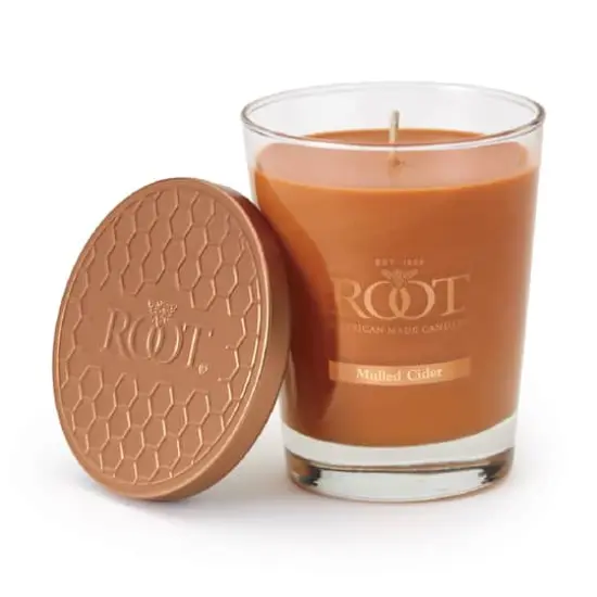 Root Candles 10.5oz. Large Scented Honeycomb Veriglass Jar Candle Mulled Cider {1}