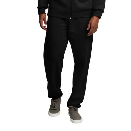 Fruit of the Loom Eversoft Fleece Elastic Bottom Sweatpant Black {4}