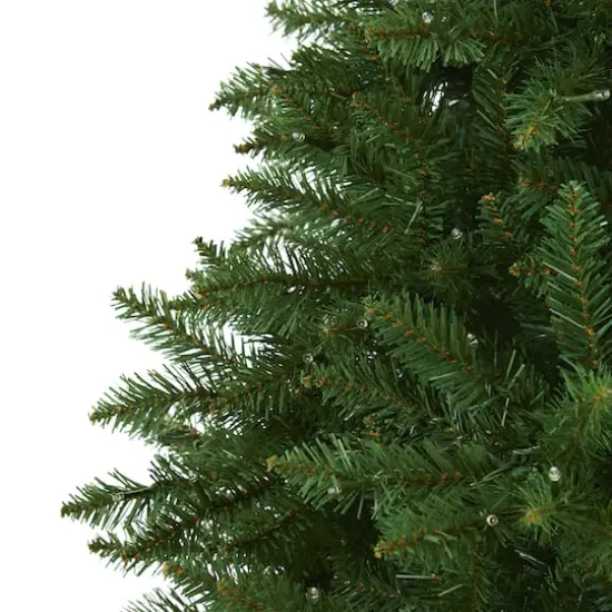 7.5ft. Pre-Lit Green Valley Fir Artificial Christmas Tree with Clear LED Lights {5}