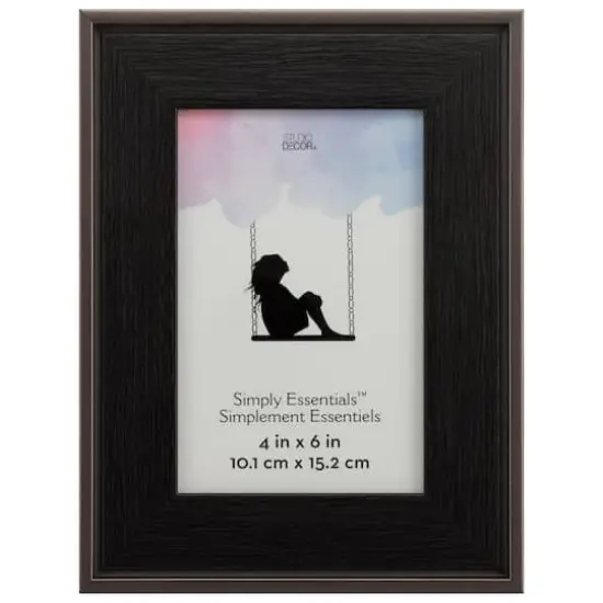Simply Essentials&trade; 4" x 6" Black with Bronze Edges Frame by Studio D&eacute;cor&reg; {1}