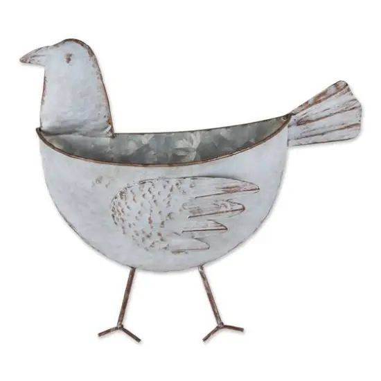 DII&reg; 12.5" Bird Galvanized Wall Planter {1}