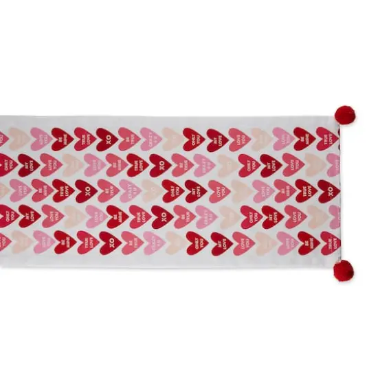 DII&reg; 72" Conversation Hearts Print Table Runner {4}