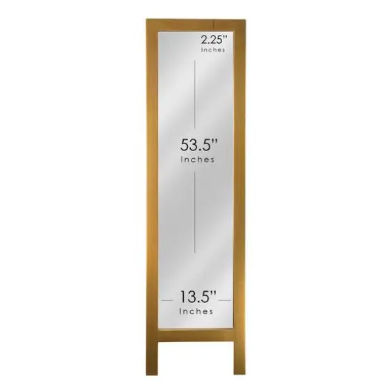 Head West Gold Full Size Free Standing Easel Dressing Mirror - 18" x 64" {7}