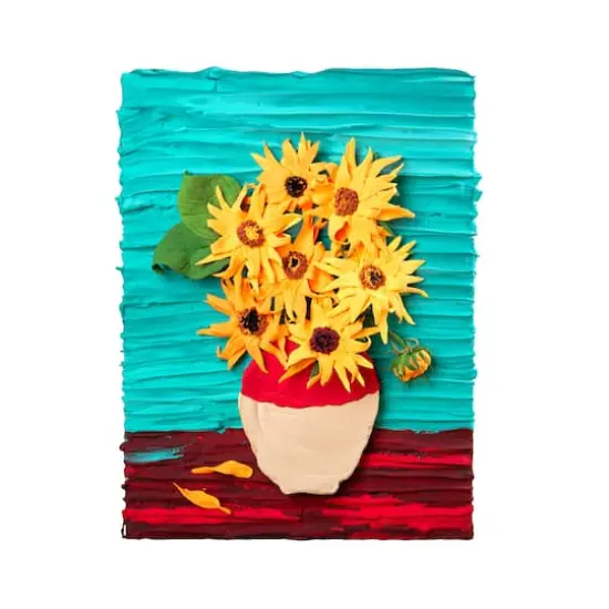 OKTO Sensory Art 3D Vincent Van Gogh Sunflowers Clay Painting Kit {10}