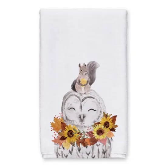 Owl And Squirrel Tea Towel, 2ct. {3}